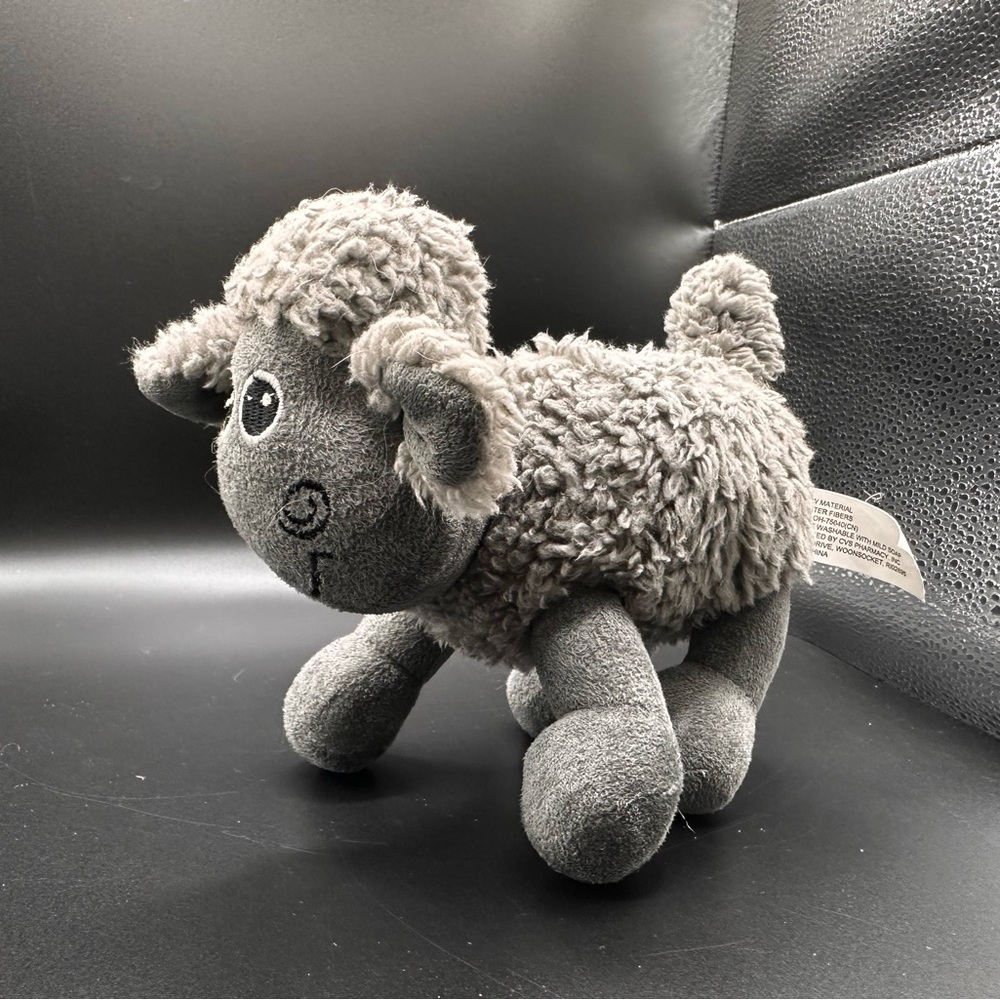 Sherpa CVS Exclusive Retired‎ Grey Embroidered  7" Stuffed Squeaky Plush Dog Toy - Picture 14 of 16
